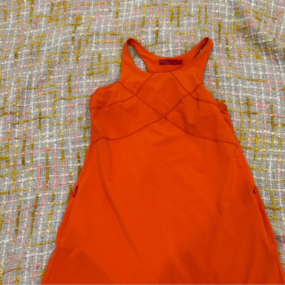 Prana Orange Halter Sundress for Casual Night Out